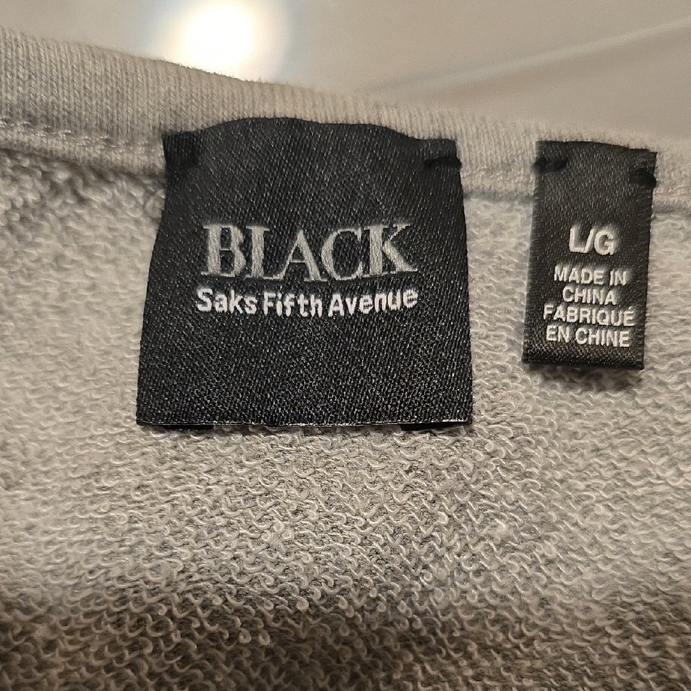 Saks Fifth Avenue Black Label Gray Knit Top - Picture 2 of 8